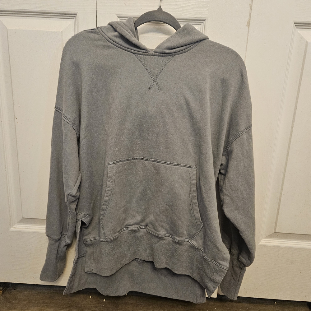 Abercrombie & Fitch Dusty Gray Hooded Pullover Sweatshirt
